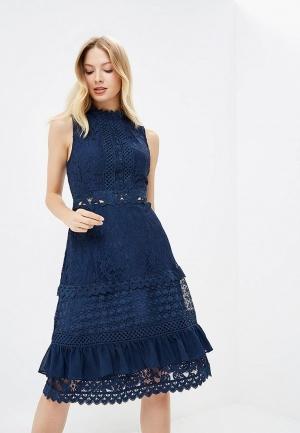 Платье  - синий цвет