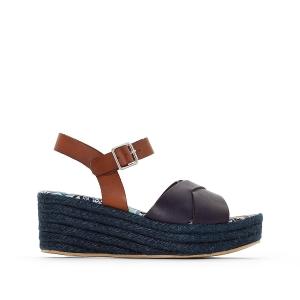 Босоножки  - темно-синий/каштан цвет