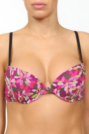 Бюстгальтер  - Розовый с принтом цвет