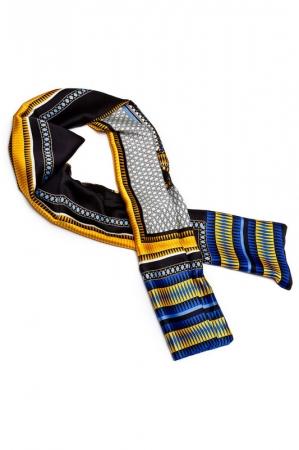 Платок  - Синий, желтый цвет