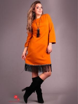 Платье  - оранжевый цвет