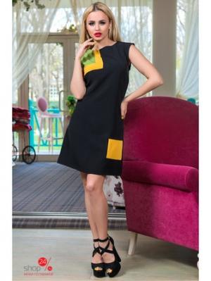 Платье  - горчичный, зеленый цвет