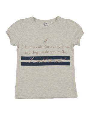 Футболка  - Абрикосовый,Серый цвет