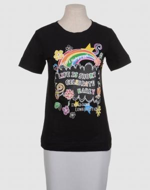 Футболка с короткими рукавами  - Черный цвет