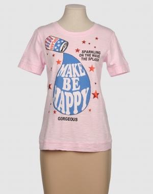 Футболка с короткими рукавами  - Розовый цвет