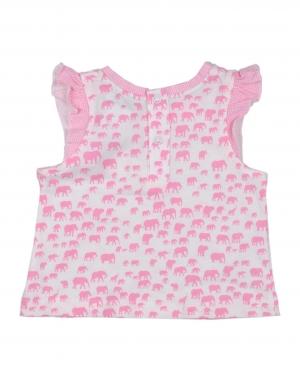 Футболка  - Розовый,Серый цвет