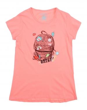 Футболка  - Зеленый,Розовый цвет