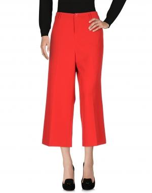 Брюки-капри  - Черный,Красный цвет
