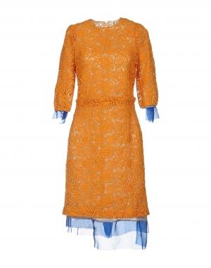 Короткое платье  - Оранжевый цвет