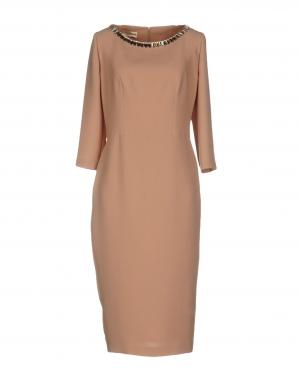 Платье до колена  - Бежевый цвет