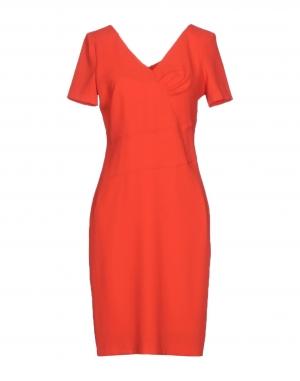 Короткое платье  - Голубой,Красный цвет