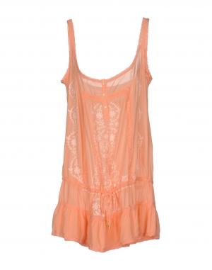 Короткое платье  - Розовый,Абрикосовый цвет