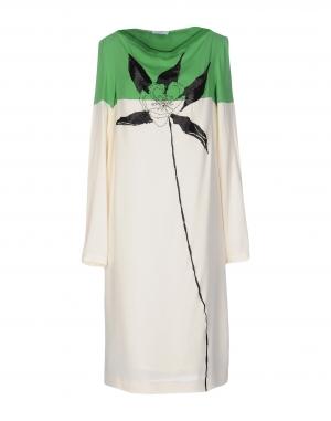 Платье до колена  - Зеленый цвет