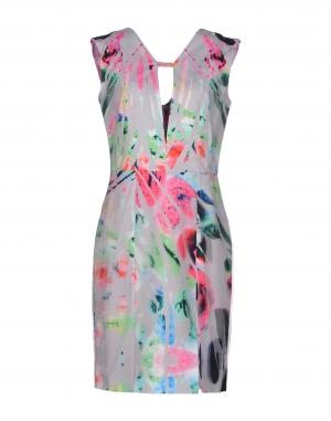 Платье до колена  - Серый цвет