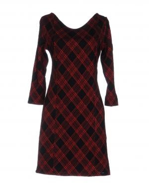 Короткое платье  - Красный,Черный цвет