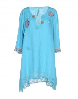 Короткое платье  - Голубой цвет