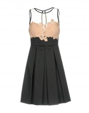 Короткое платье  - Оранжевый,Черный цвет