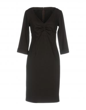 Короткое платье  - Черный,Коричневый цвет