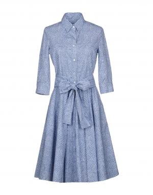 Платье до колена  - Синий цвет