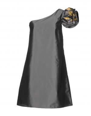 Короткое платье  - Синий,Серый цвет