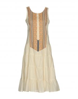 Платье до колена  - Черный,Белый цвет