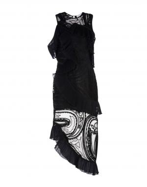 Короткое платье  - Голубой,Черный цвет