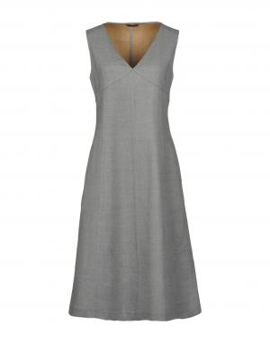 Платье до колена  - Серый,Темно-фиолетовый цвет