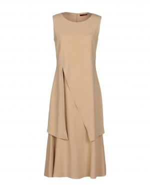 Платье до колена  - Желтый,Черный цвет