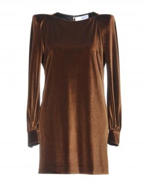 Короткое платье  - Коричневый,Черный цвет