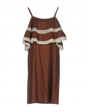 Платье до колена  - Коричневый цвет