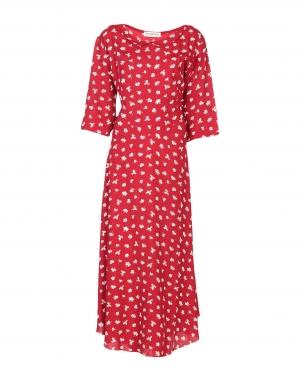 Длинное платье  - Красный цвет