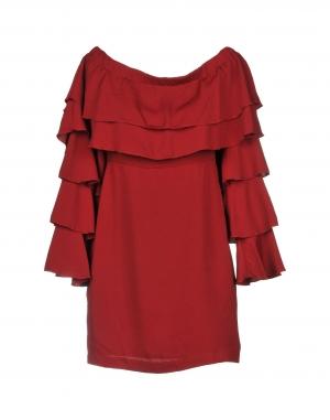 Короткое платье  - Коричневый цвет