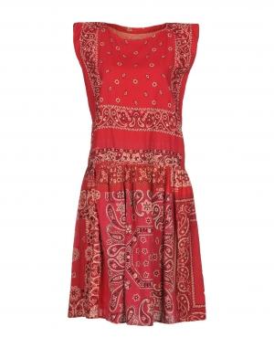 Платье до колена  - Красный,Синий цвет