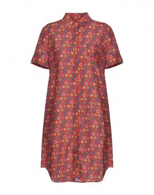 Короткое платье  - Оранжевый,Синий цвет