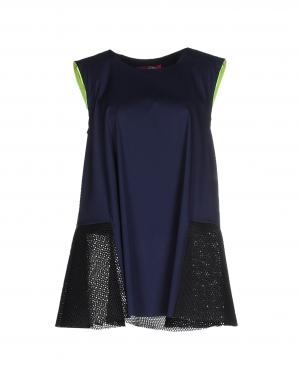 Топ без рукавов  - Белый,Синий цвет