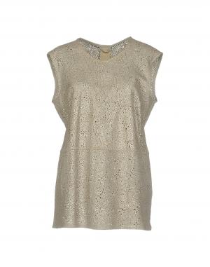 Топ без рукавов  - Серый,Бежевый цвет