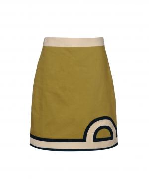 Юбка-трапеция  - Зеленый цвет