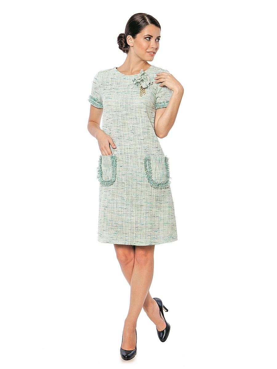 Платье  - зеленый  цвет