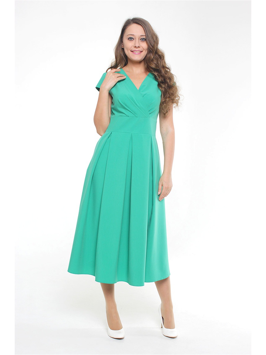 Платье  - зеленый  цвет