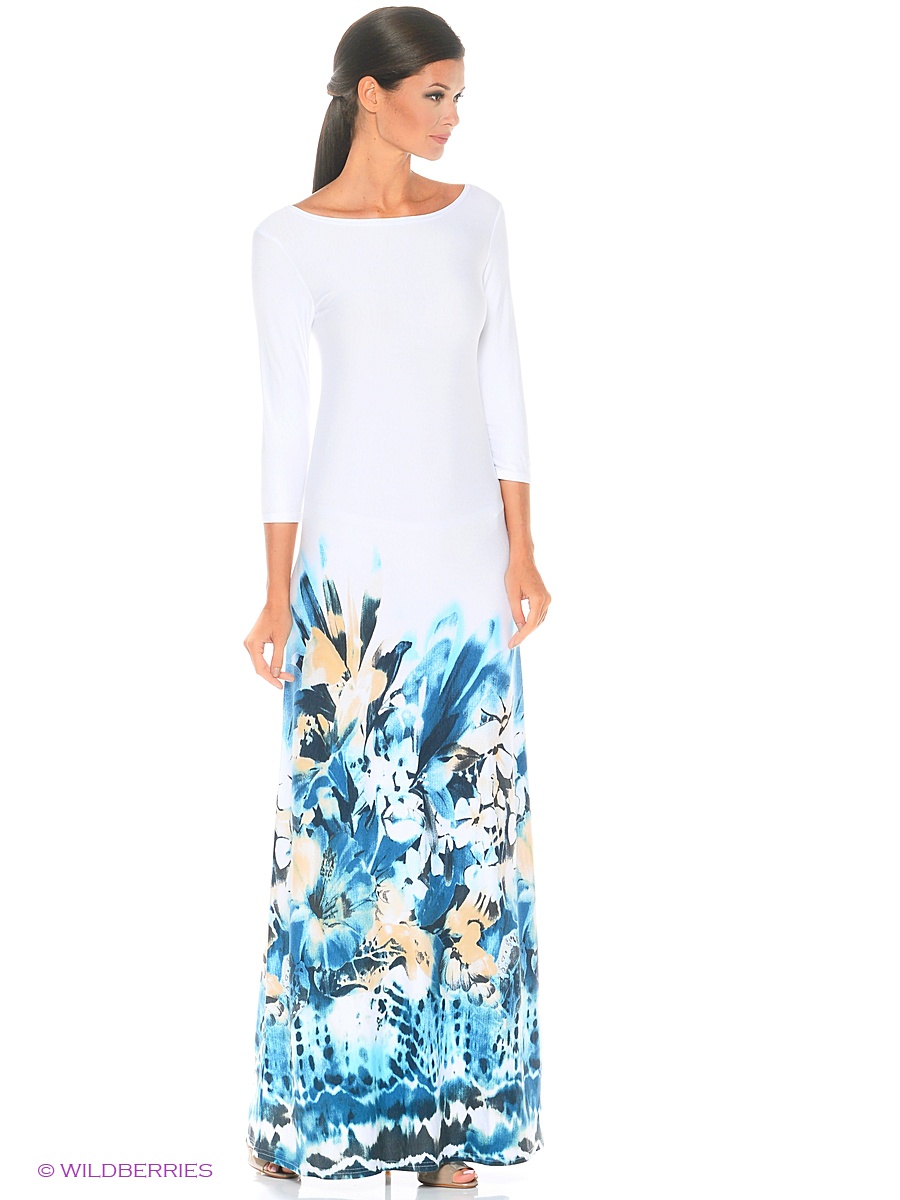 длинное платье  - белый цвет