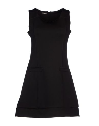 короткое платье  - Черный,Свинцово-серый цвет