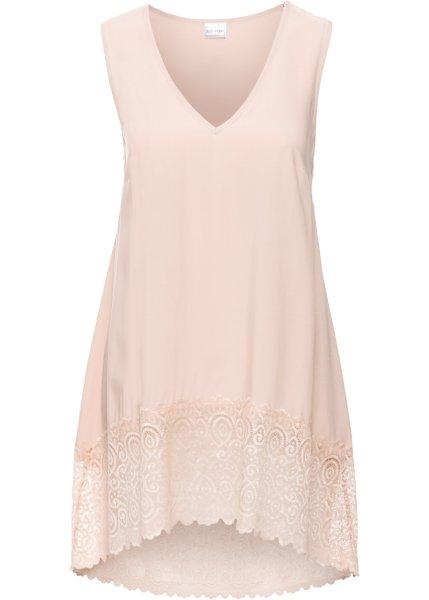 Топ с кружевной отделкой (бежевый) Топ bonprix