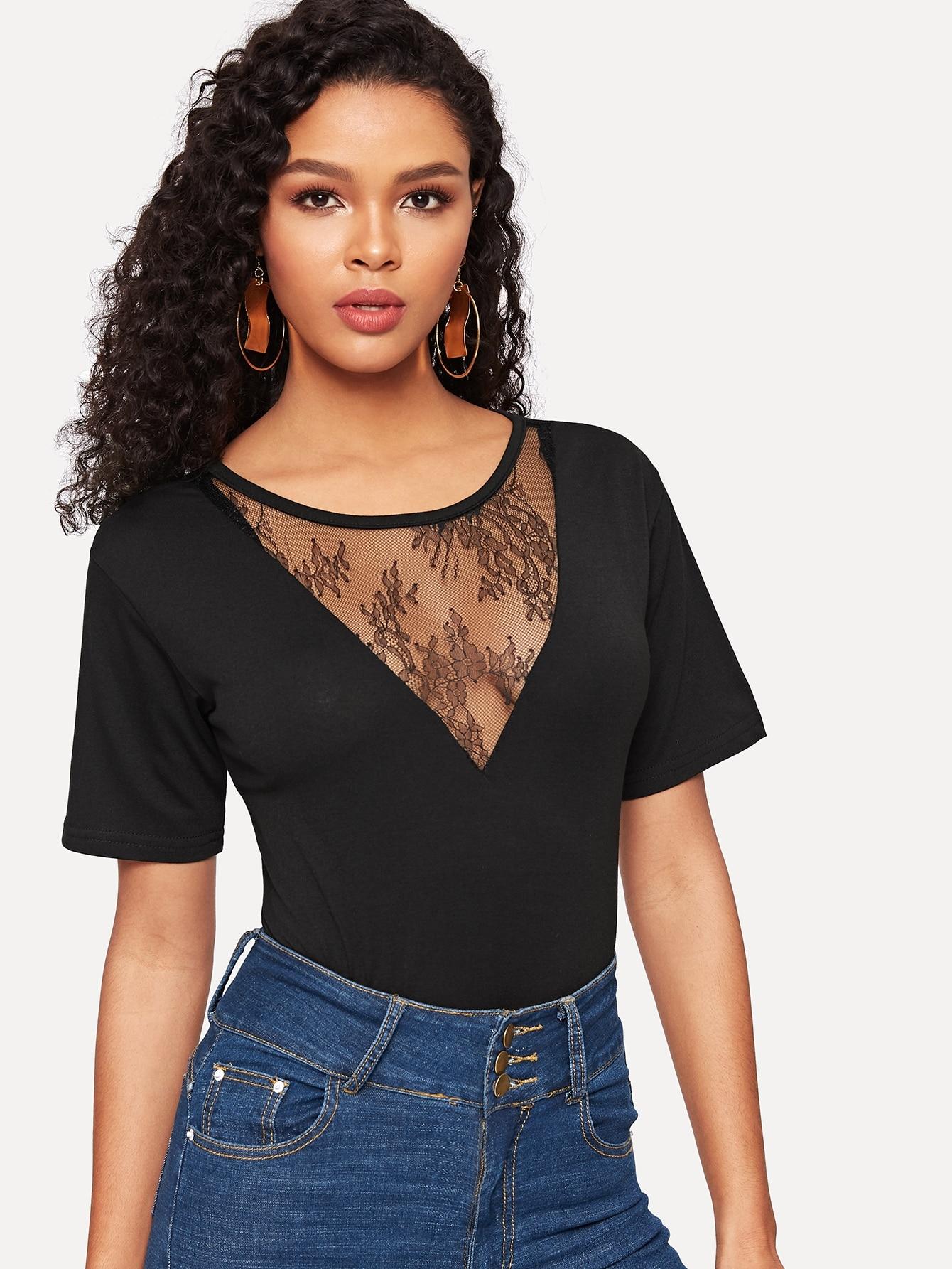 Джинсовый топ  - Синий цвет