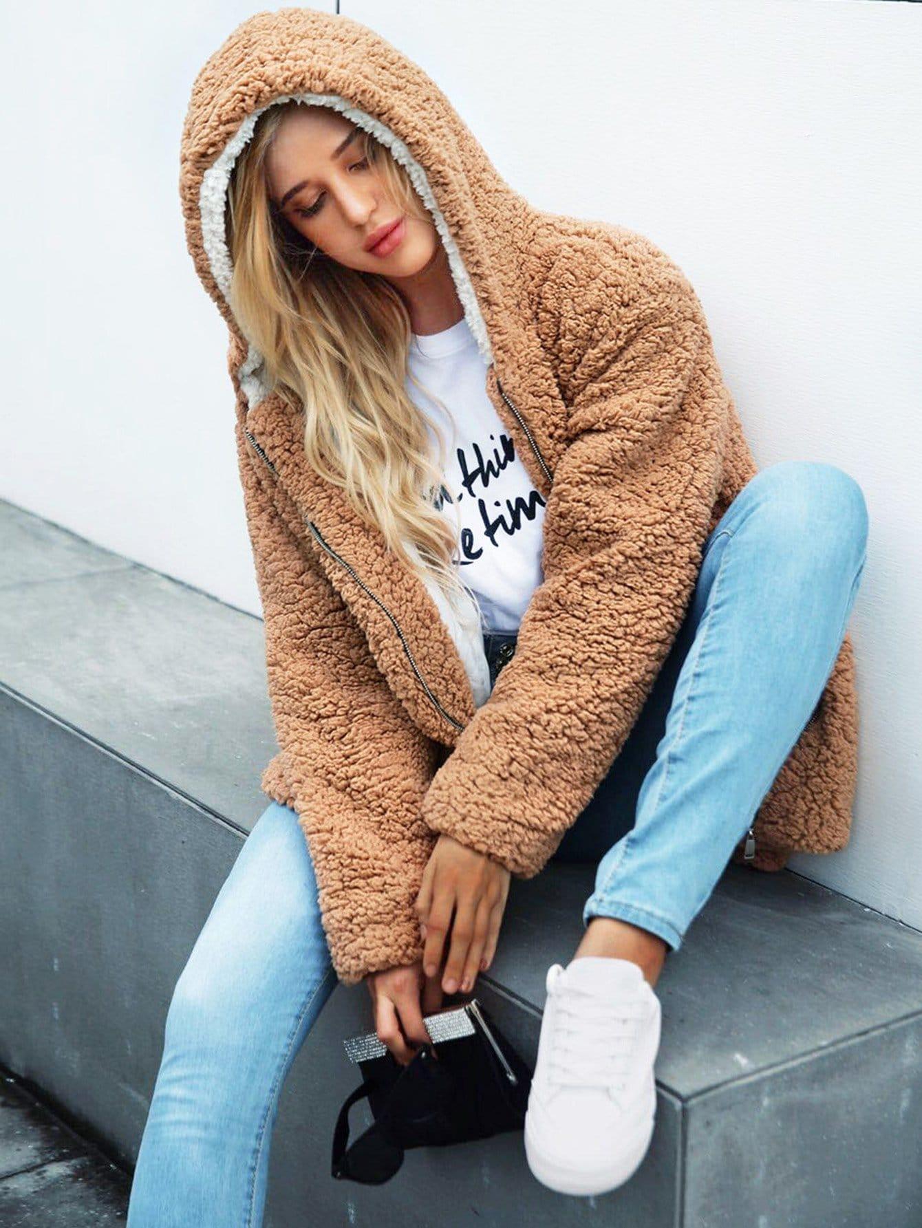 Комбинезон змеиная кожа с открытыми плечами Пальто SheIn