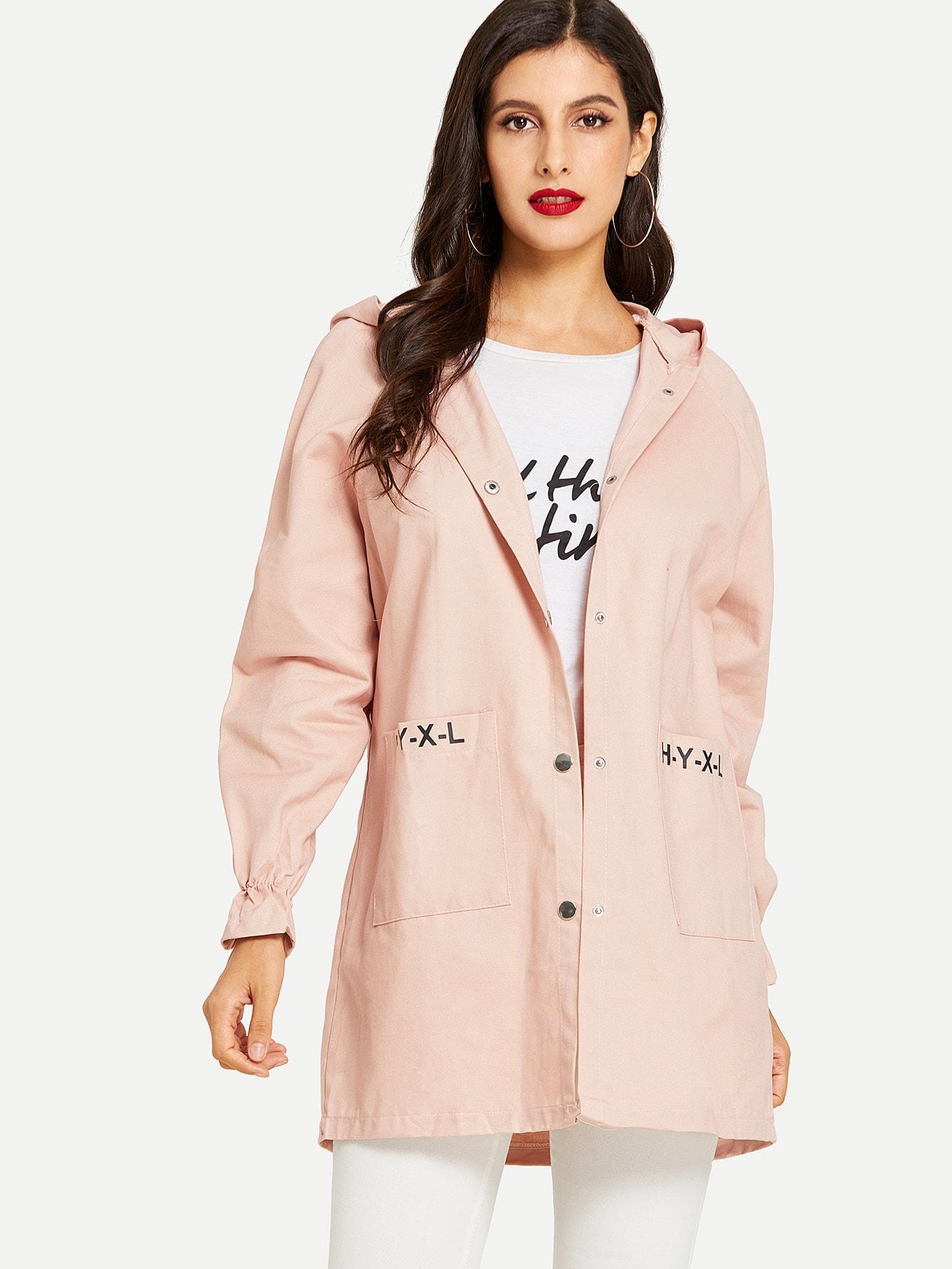 Легинсы с полосками Пальто SheIn