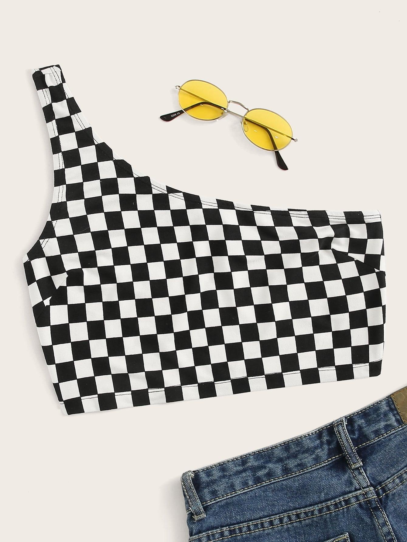 Стильная однотонная футболка футболка SheIn