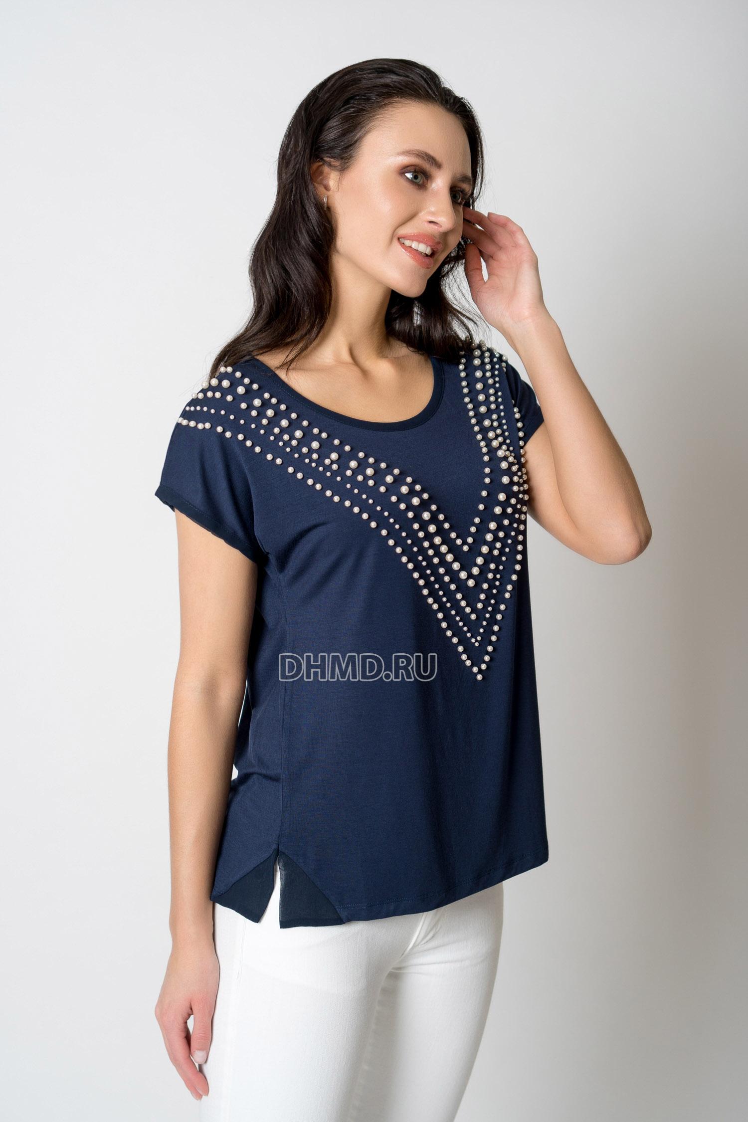 Блузка  - тёмно-синий цвет