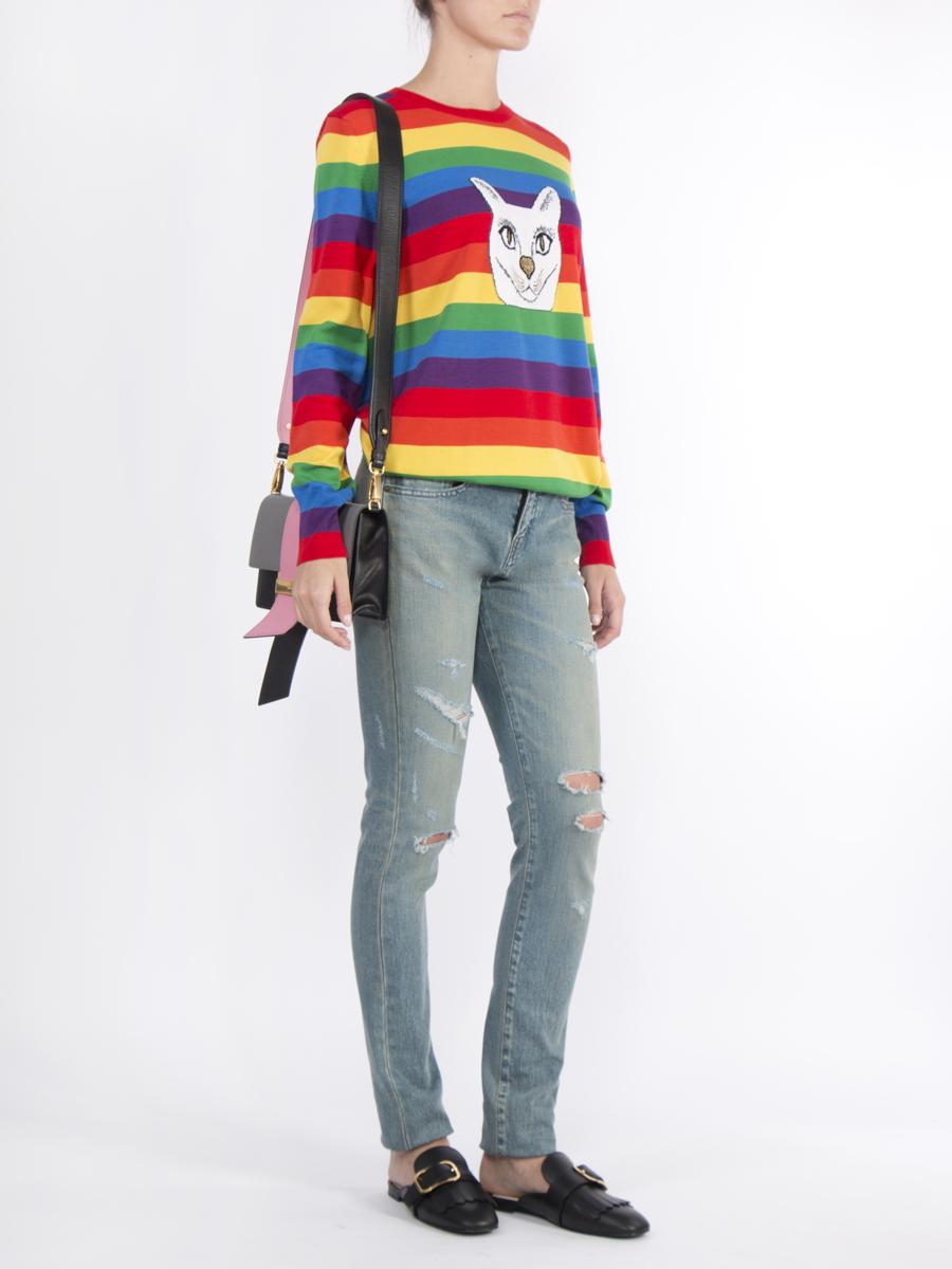 Джинсы SAINT LAURENT