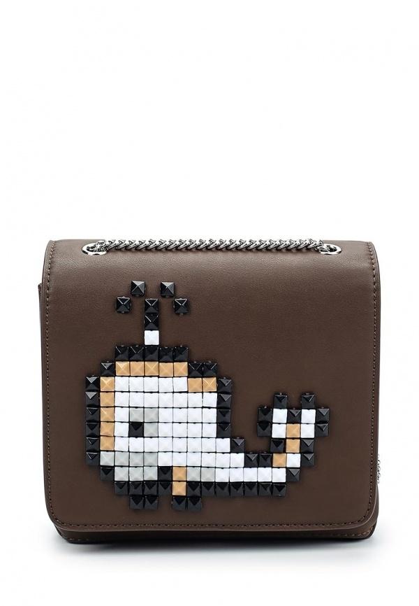 Сумка через плечо  - коричневый цвет