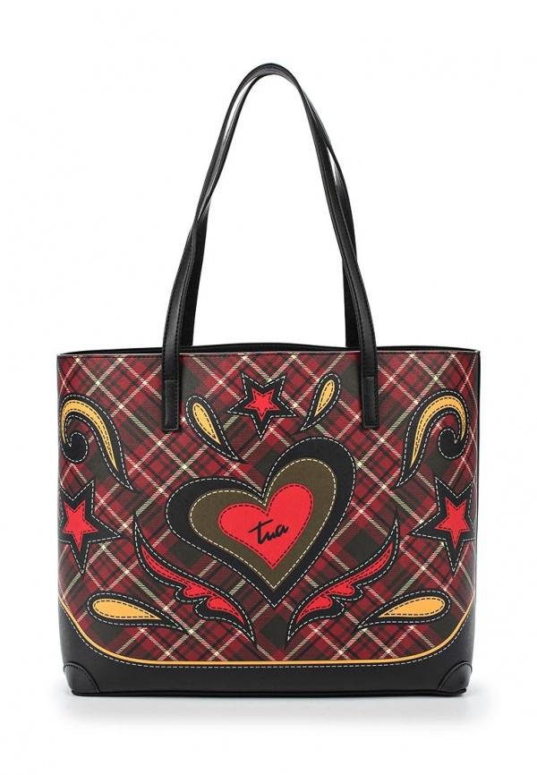 Сумка-шоппер  - бордовый цвет